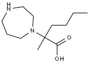 2-(1,4-diazepan-1-yl)-2-methylhexanoic acid Struktur