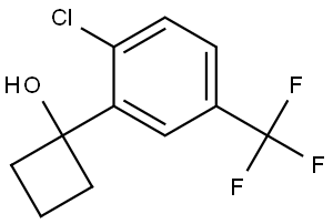1-(2-chloro-5-(trifluoromethyl)phenyl)cyclobutanol Structure