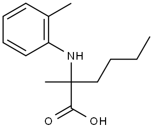 2-甲基-2-(邻甲苯基氨基)己酸 结构式