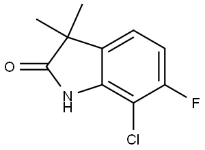 7-Chloro-6-fluoro-3,3-dimethylindolin-2-one Struktur