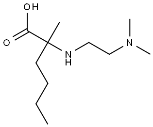 2-((2-(dimethylamino)ethyl)amino)-2-methylhexanoic acid Structure