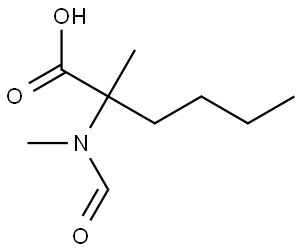 2-甲基-2-(N-甲基甲酰胺基)己酸 结构式