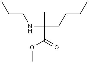 甲基 2-甲基-2-(丙基氨基)己酸酯 结构式