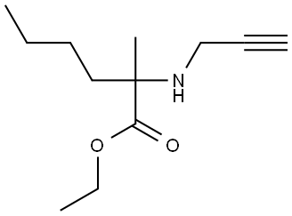 乙基 2-甲基-2-(丙-2-炔-1-基氨基)己酸酯,2006390-28-7,结构式