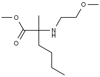methyl 2-((2-methoxyethyl)amino)-2-methylhexanoate Structure