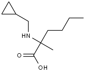 2-((cyclopropylmethyl)amino)-2-methylhexanoic acid Structure