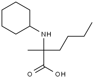 2-(cyclohexylamino)-2-methylhexanoic acid Structure