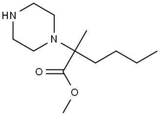 methyl 2-methyl-2-(piperazin-1-yl)hexanoate Structure
