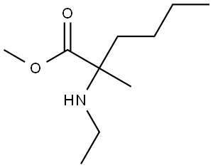 甲基 2-(乙基氨基)-2-甲基己酸酯 结构式