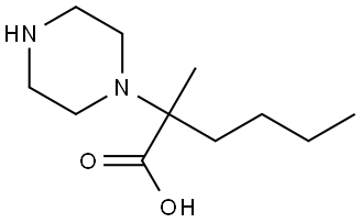 2-甲基-2-(哌嗪-1-基)己酸, 2007575-24-6, 结构式