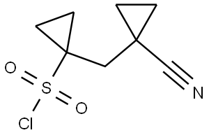 1-[(1-Cyanocyclopropyl)methyl]cyclopropanesulfonyl chloride Struktur