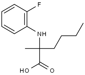 2-((2-fluorophenyl)amino)-2-methylhexanoic acid Structure