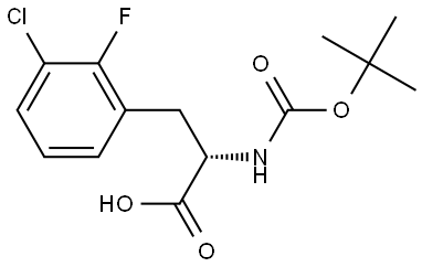 (S)-2-((tert-Butoxycarbonyl)amino)-3-(3-chloro-2-fluorophenyl)propanoic acid Struktur