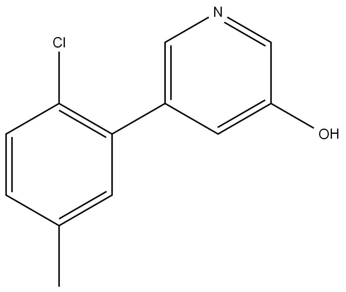 5-(2-Chloro-5-methylphenyl)-3-pyridinol Structure