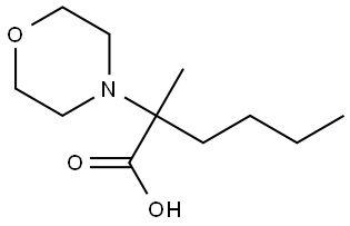 2-methyl-2-morpholinohexanoic acid Structure