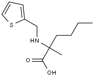 2-methyl-2-((thiophen-2-ylmethyl)amino)hexanoic acid Structure