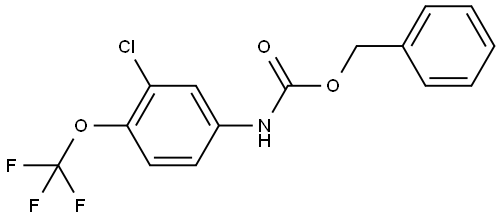Phenylmethyl N-[3-chloro-4-(trifluoromethoxy)phenyl]carbamate Structure