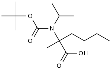 2-((tert-butoxycarbonyl)(isopropyl)amino)-2-methylhexanoic acid Structure