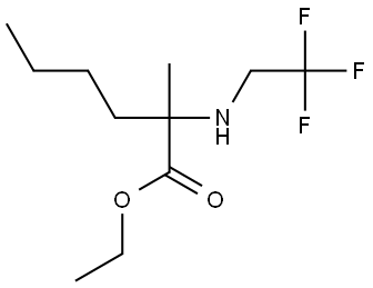 ethyl 2-methyl-2-((2,2,2-trifluoroethyl)amino)hexanoate Structure