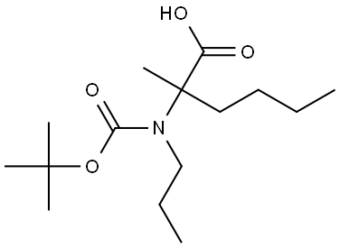 2-((tert-butoxycarbonyl)(propyl)amino)-2-methylhexanoic acid Structure