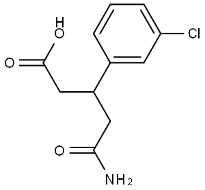 Benzenepropanoic acid, β-(2-amino-2-oxoethyl)-3-chloro- Struktur