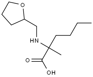2-methyl-2-(((tetrahydrofuran-2-yl)methyl)amino)hexanoic acid Structure