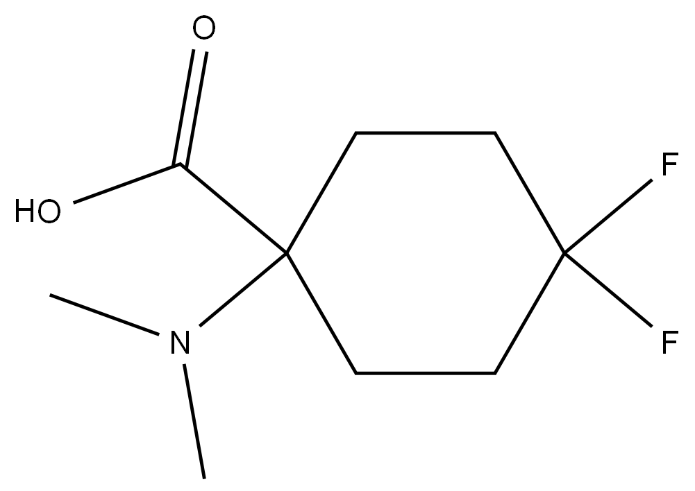 1-(Dimethylamino)-4,4-difluorocyclohexanecarboxylic acid Structure