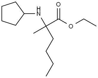ethyl 2-(cyclopentylamino)-2-methylhexanoate Structure