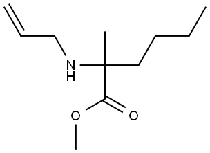甲基 2-(烯丙基氨基)-2-甲基己酸酯, 2025732-18-5, 结构式