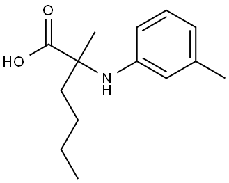 2-甲基-2-(间甲苯基氨基)己酸, 2025763-12-4, 结构式