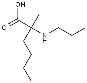 2-methyl-2-(propylamino)hexanoic acid Structure