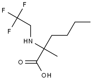 2-methyl-2-((2,2,2-trifluoroethyl)amino)hexanoic acid Structure