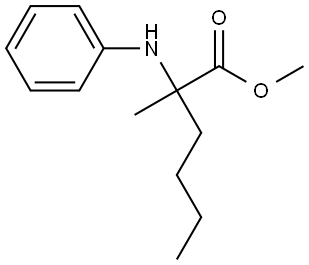 methyl 2-methyl-2-(phenylamino)hexanoate Structure