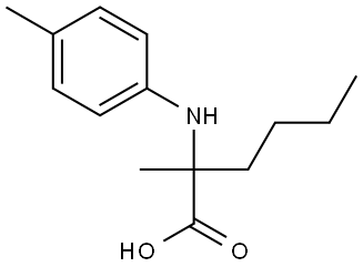 2-甲基-2-(对甲苯基氨基)己酸,2027507-92-0,结构式