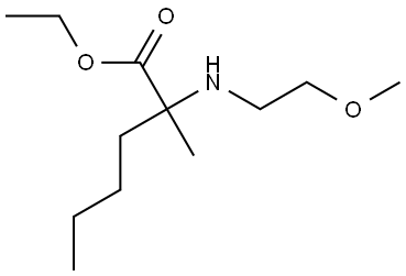 ethyl 2-((2-methoxyethyl)amino)-2-methylhexanoate Structure