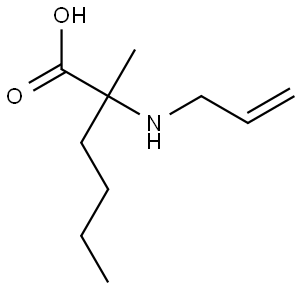 2-(烯丙基氨基)-2-甲基己酸 结构式