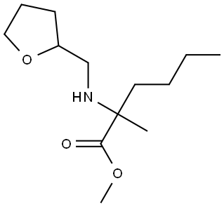 methyl 2-methyl-2-(((tetrahydrofuran-2-yl)methyl)amino)hexanoate Structure