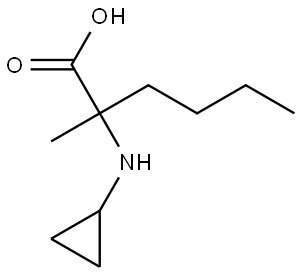 2-(cyclopropylamino)-2-methylhexanoic acid Structure
