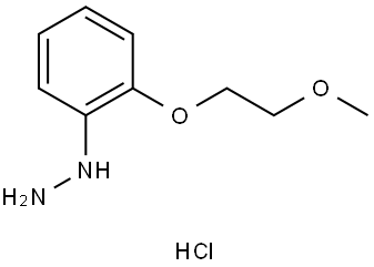 Hydrazine, [2-(2-methoxyethoxy)phenyl]-, hydrochloride (1:1) Struktur