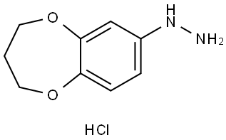 Hydrazine, (3,4-dihydro-2H-1,5-benzodioxepin-7-yl)-, hydrochloride (1:1) Struktur