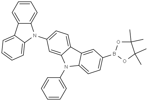 2,9′-双-9H-咔唑,9-苯基-6-(4,4,5,5-四甲基-1,3,2-二恶硼烷-2-基)-,2055658-33-6,结构式