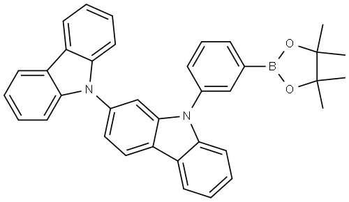9-(3-(4,4,5,5-tetramethyl-1,3,2-dioxaborolan-2-yl)phenyl)-9H-2,9'-bicarbazole Struktur