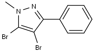 4,5-dibromo-1-methyl-3-phenyl-1H-pyrazole Structure