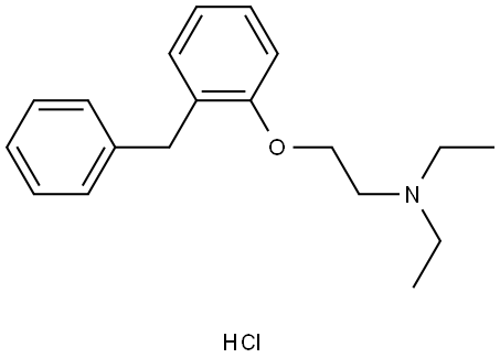 1-[2-Benzylphenoxy]-2-diethylaminoethane hydrochloride Struktur