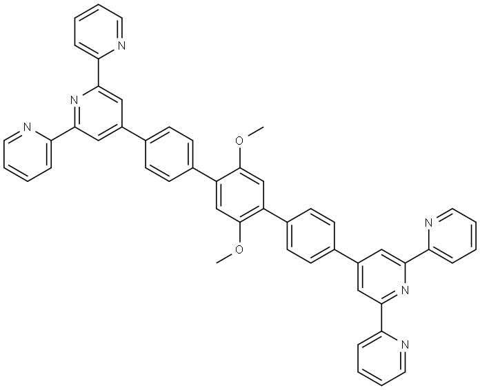 [1,4-methoxy-2,5-bis (4'-benzene-4'-tripyridine] benzene Struktur