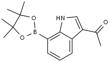 Ethanone, 1-[7-(4,4,5,5-tetramethyl-1,3,2-dioxaborolan-2-yl)-1H-indol-3-yl]- Struktur