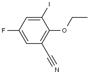 2-Ethoxy-5-fluoro-3-iodobenzonitrile Struktur