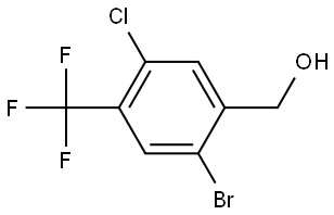 (2-bromo-5-chloro-4-(trifluoromethyl)phenyl)methanol Structure