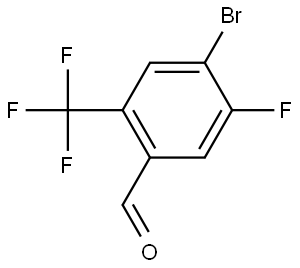 4-溴-5-氟-2-三氟甲基苯甲醛 结构式