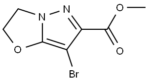 methyl 7-bromo-2,3-dihydropyrazolo[5,1-b]oxazole-6-carboxylate,2090554-40-6,结构式